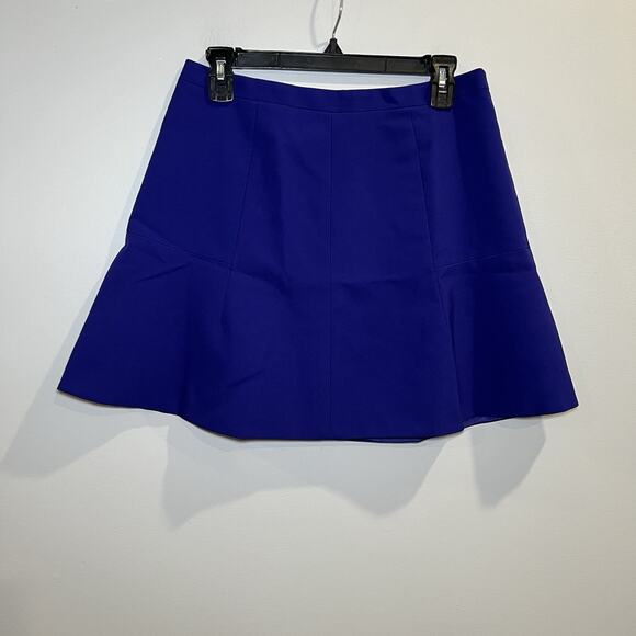 J. Crew Factory A-line Mini Skirt Size 6 Fully Lined Royal Blue - Picture 1 of 6